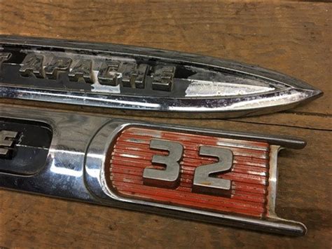 1959 Chevrolet Apache 32 Emblems Vintage Aluminum Advertising Etsy