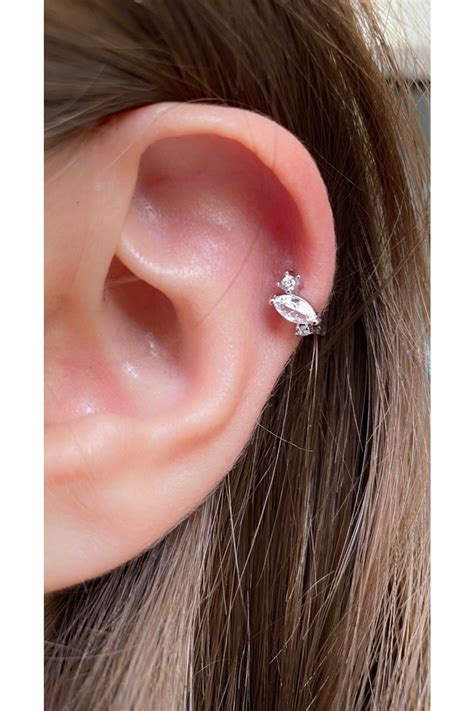 Arescollection Cerrahi Çelik Zirkon Taşlı Tragus Rook Forward Lobe