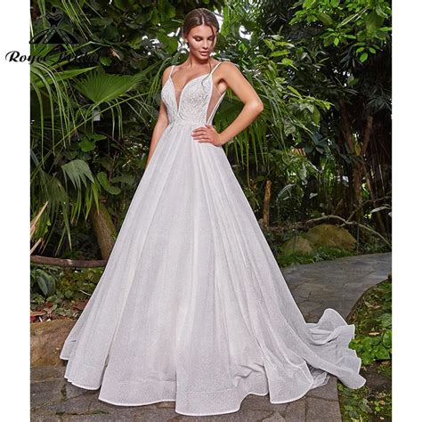 Elegante Uma Linha Vestido De Casamento Apliques De Renda Xale Sem