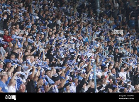 Rostock Deutschland 22 July 2023 Hansa Rostock Fans Celebrate Goal