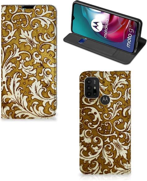 Bookcase Motorola Moto G10 G20 G30 Telefoonhoesje Barok Goud Bol