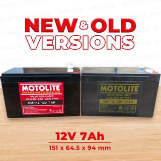 Motolite Ups Battery V Ah Hr Om Volts Ampere Rechargeable