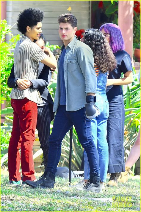 Gregg Sulkin Uses His Superpower Gloves On Runaways Set Photo