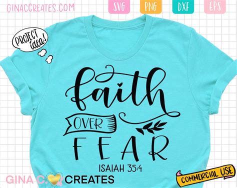 Faith Over Fear Christian Svg Cut File