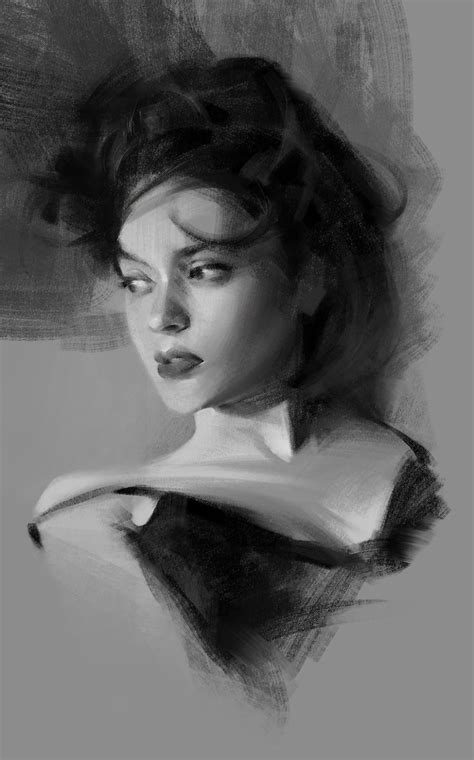 Wangjie Li Portrait Portrait Sketches Portrait Drawing