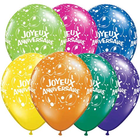 Ballons Joyeux Anniversaire Sparkling Assortment Fantasy