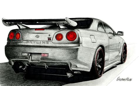 Nissan Skyline Fast And Furious Drawing