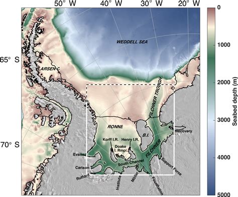 Ronne Ice Shelf Map