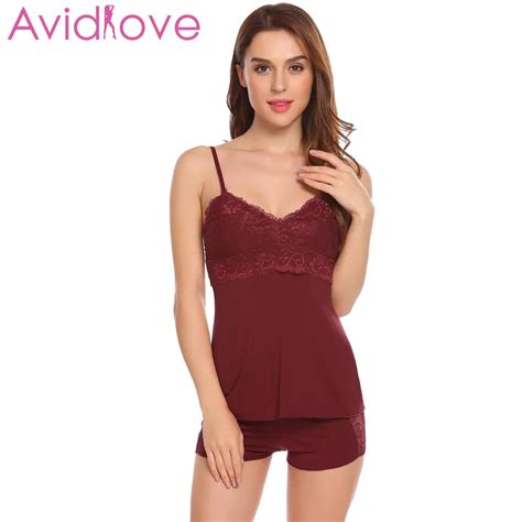 Buy Avidlove Pajamas Sets For Women New Cotton Pijamas Spaghetti Strap