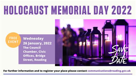 Readings Evening Of Reflection To Mark Holocaust Memorial Day