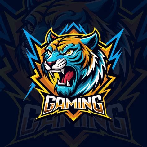 Premium Vector Tiger Head Esport Gaming Logo With Emblem