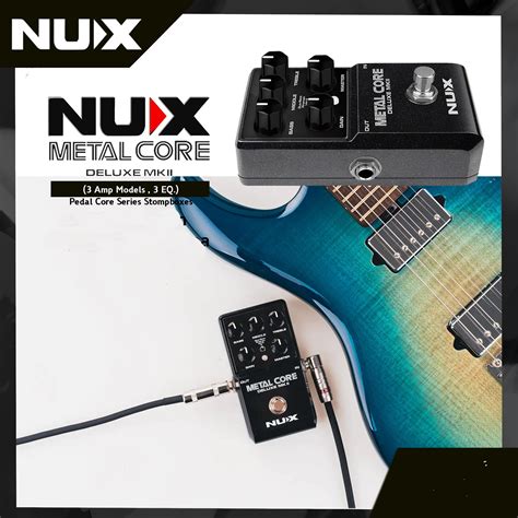 NUX Metal Core Deluxe MKII Hi Gain Distortion Guitar Effects Pedal Black