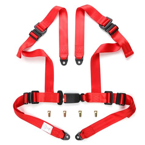 2 4 Point Racing Car Harness Seat Belt Safety Strap For Universal Car Nylon Ebay