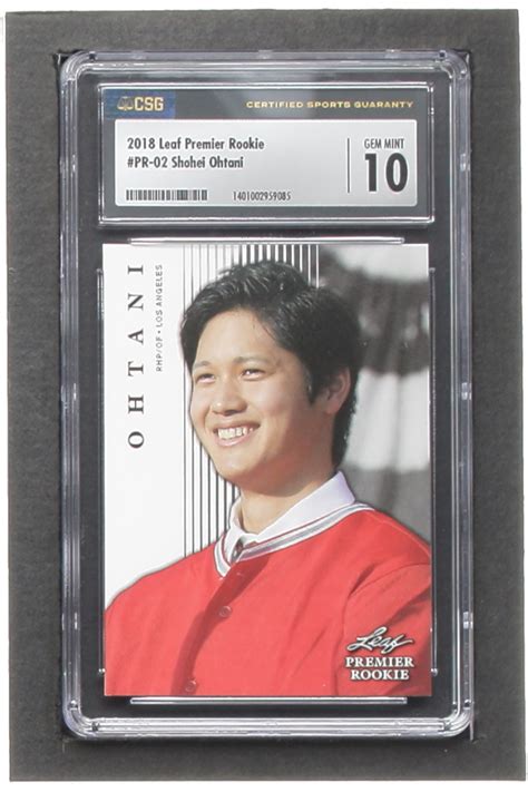 Shohei Ohtani Leaf Premier Rookies Pr Rc Csg Pristine