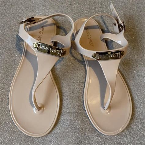 Nine West Nude Coloured Jelly Sandals Brand New Depop