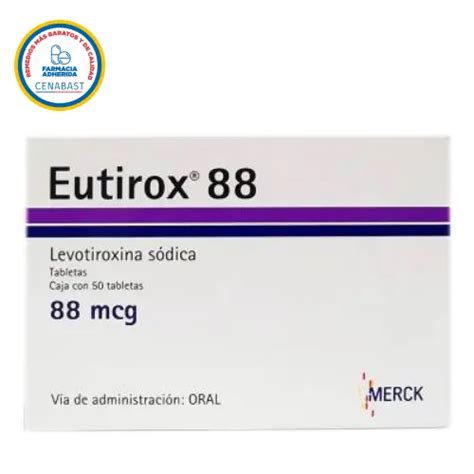 Eutirox 88 Mcg X 50 Comprimidos Merck Cenabast Farmatica