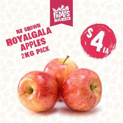 2kg Royal Gala Apples Crisp And Sweet Farmers Box