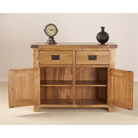 Savoy Rustic Solid Oak Small Sideboard Made With Oak