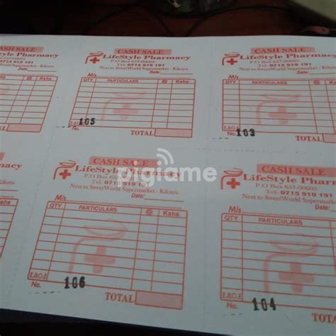 Customized Receipt Books Printing In Nairobi Pigiame