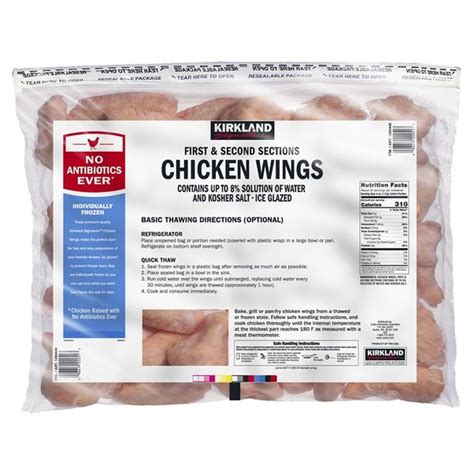 Kirkland Signature Costco Frozen Chicken Wings Kirkland Signature Chicken Wings 10 Pound Bag