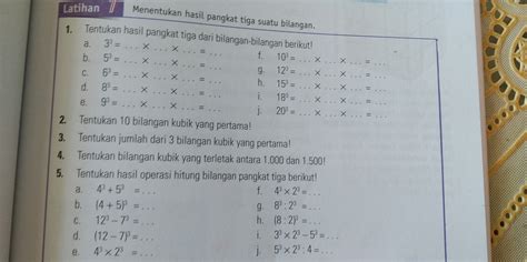 Solved Latihan Menentukan Hasil Pangkat Tiga Suatu Bilangan