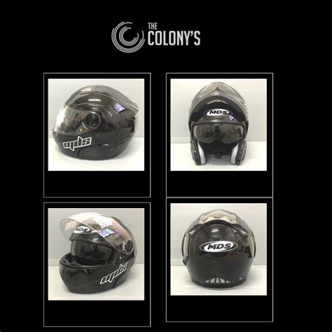 Jual Helm Mds Pro Rider Solid Polos Black Doff Mds Modular Shopee