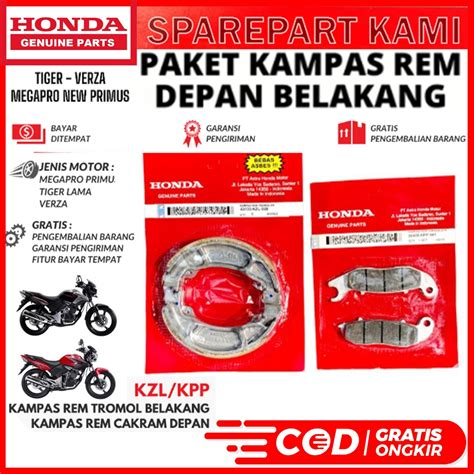 Jual PAKET KAMPAS REM DEPAN BELAKANG MEGA PRO NEW PRIMUS VERZA