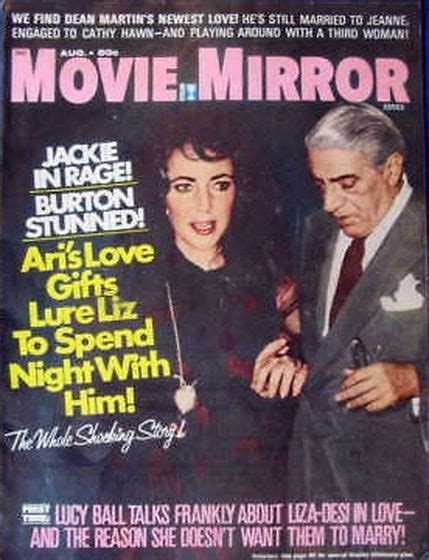 Elizabeth Taylor Aristotle Onassis Movie Mirror Magazine August 1972 Cover Photo United States