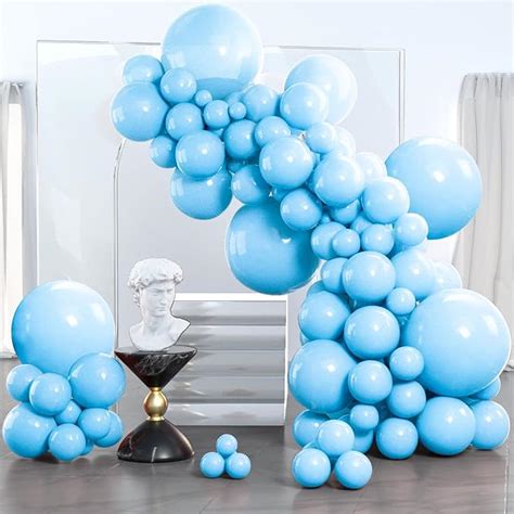 Amazon Partywoo Blue Balloons Pcs Pastel Blue Balloons