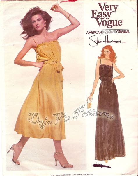 Vogue 2011 Retro 1970s Stan Herman Designer Evening Dress Etsy