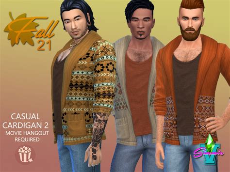 The Sims Resource Simmiev Fall Casual Cardigan