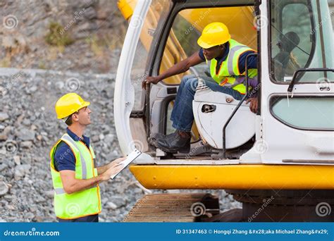 Foreman Excavator Operator Stock Image Image Of Heavy 31347463