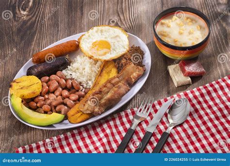 Bandeja Paisa Most Representative Dish Of Colombia And The Insignia Of