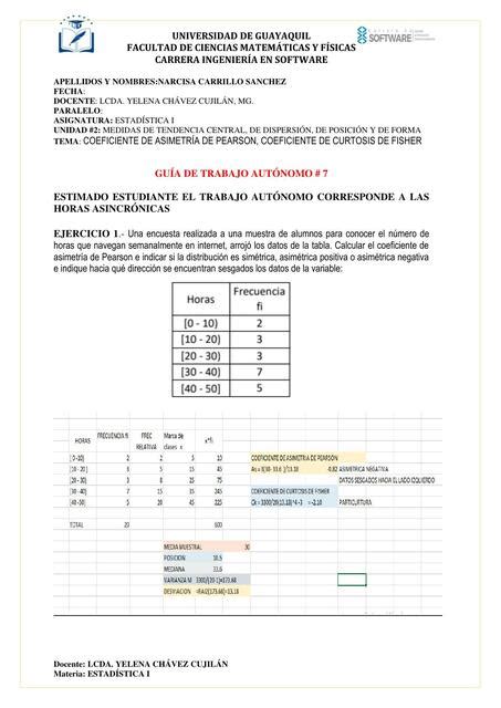 Coeficiente De Asimetr A De Pearson Coeficiente De Curtosis De Fisher