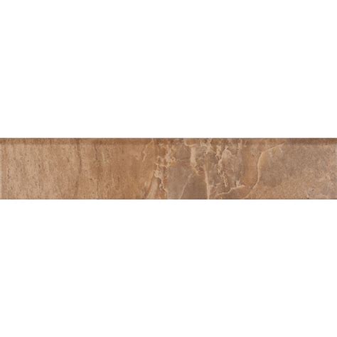 Metro Gris Bullnose In X In Glazed Porcelain Wall Tile Lin