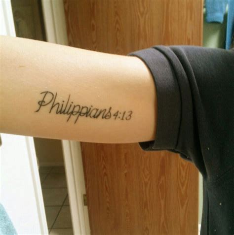 Philippians 4 13 Bicep Tattoo