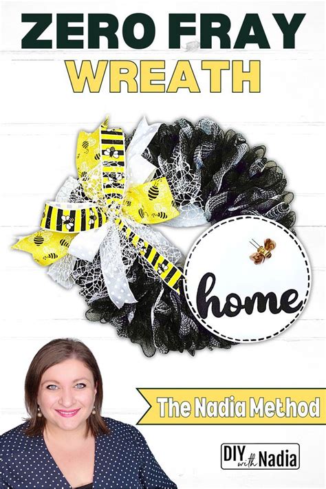 How To Make Inch Deco Mesh No Fray Wreath The Nadia Method Bee