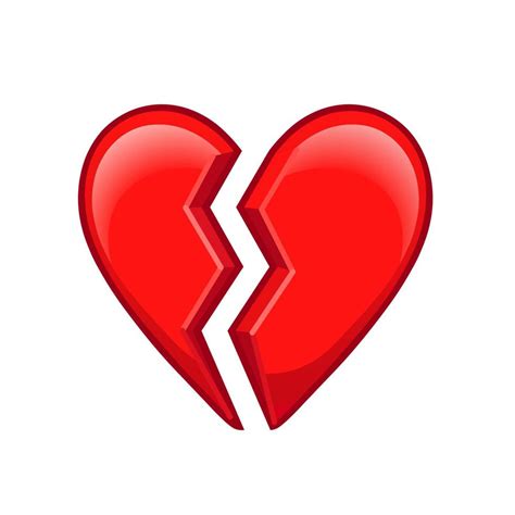 Broken Red Heart Large Size Emoji Icon 19816443 Vector Art At Vecteezy