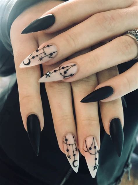 60 Long Stiletto Nail Design Ideas You Will Love Sohotamess Sculptured Nails Gothic Nails