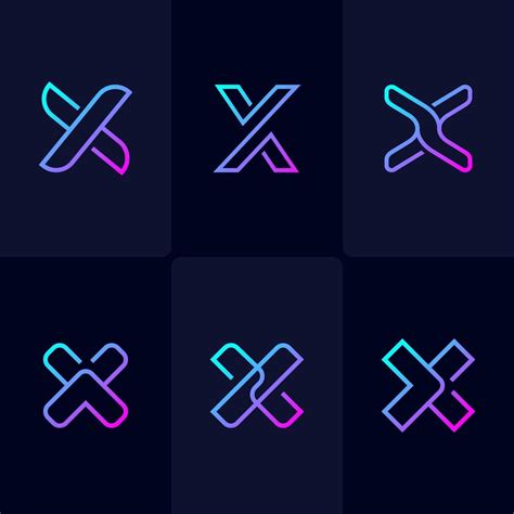 Modern Gradient Symbol Letter X Set 962929 Vector Art at Vecteezy