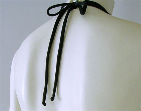 Sliding Halter Bikini Top In Nude Gray Black Navy Blue Etsy