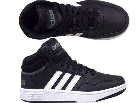 Adidas Hoops Mid K Gw Buty Damskie Trampki Czarne Wysokie