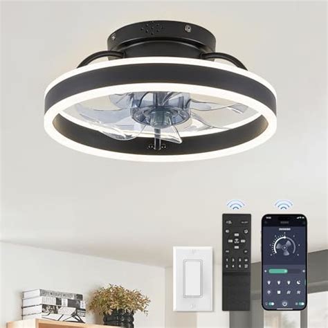 Volisun Low Profile Ceiling Fan With Lights And Remote 15 7in