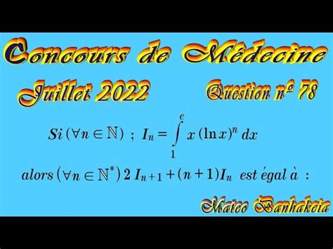 Correction Concours De M Decine Question Mateo Youtube