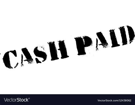 Cash Paid Rubber Stamp Royalty Free Vector Image