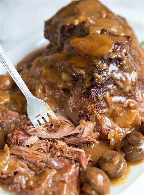 Creamy Mushroom Beef Chuck Roast Recipe The Kitchen Magpie