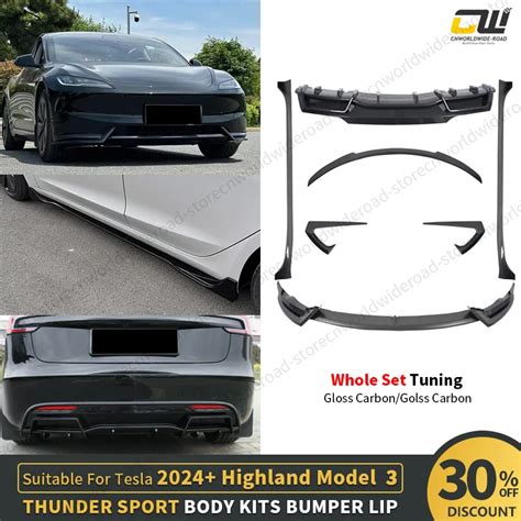 Spoiler Difusor Para Tesla Modelo Highland Body Kit L Bio Frontal