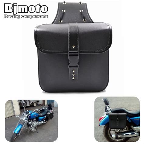 BJMOTO Pair Motorcycle PU Leather Motorrad Sportster Sacoches Saddle