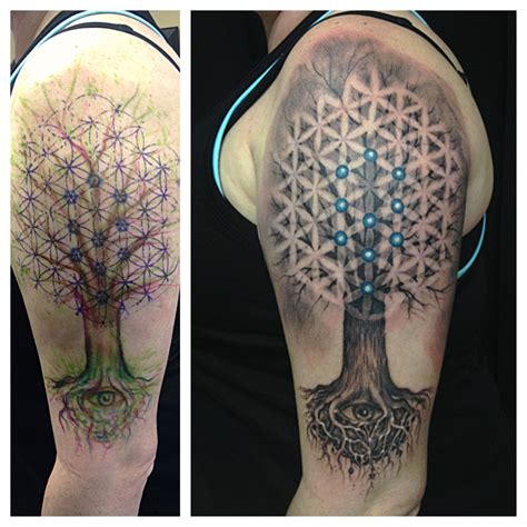 Sacred Geometry Tree Of Life Tattoo