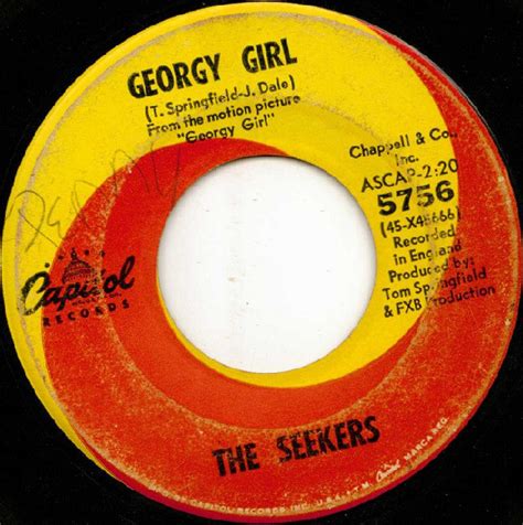 The Seekers – Georgy Girl (1966, Scranton Pressing, Vinyl) - Discogs